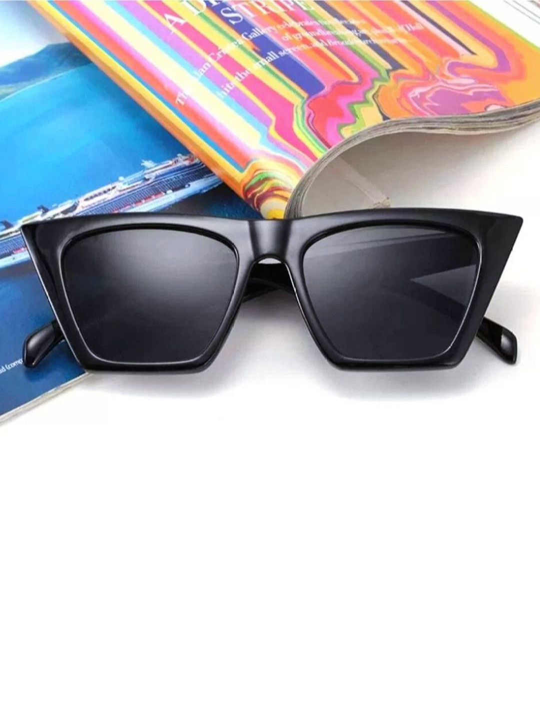 Eyedens Unisex Square Sunglasses With UV Protected Lens BROAD_B-FLY_F-BLK