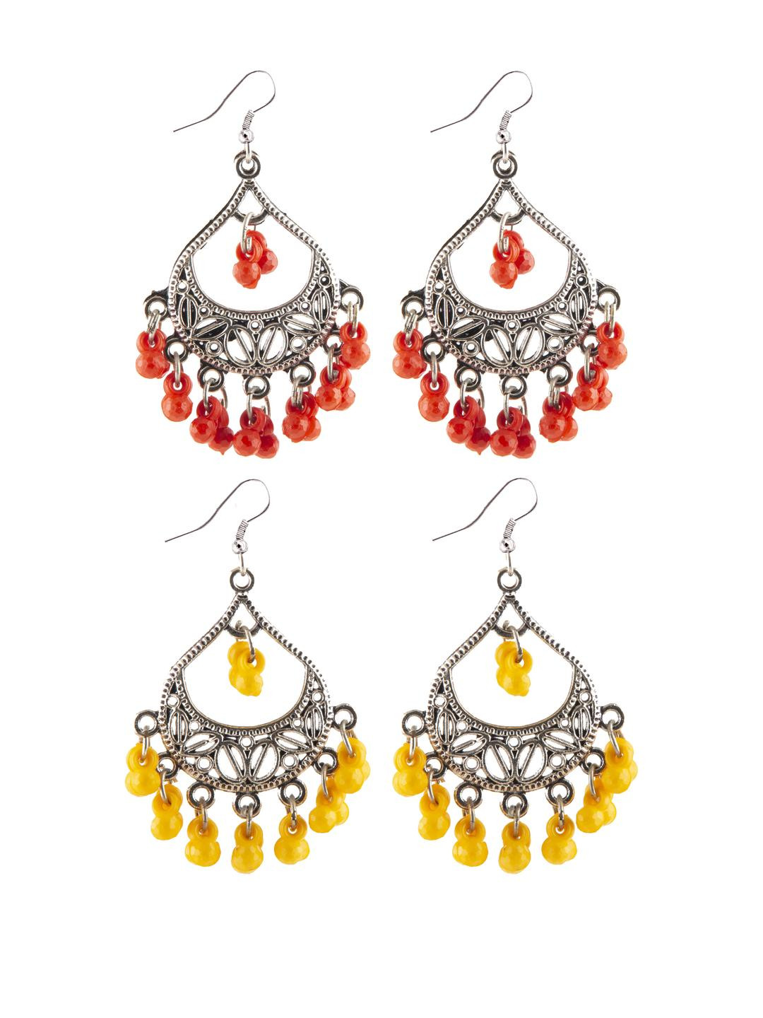 Creative Frogs Pack of 2 Silver Oxidized Earrings