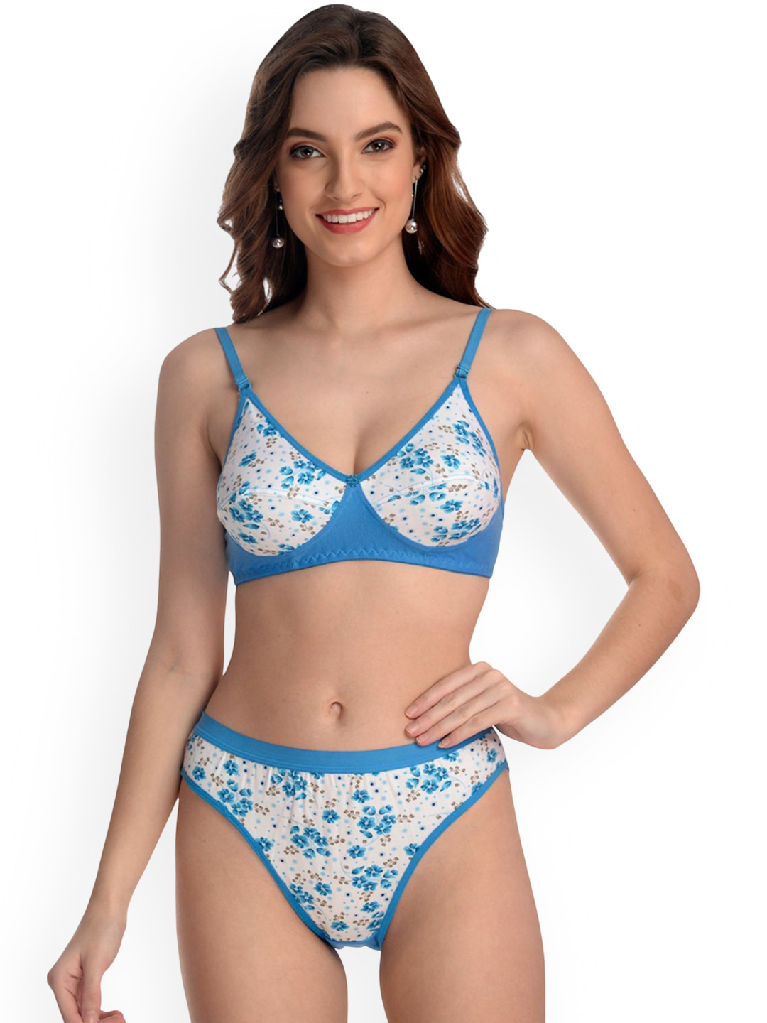 Samvar Printed Non-PaddedMid-Rise LingerieSet B-Madurika Set_B