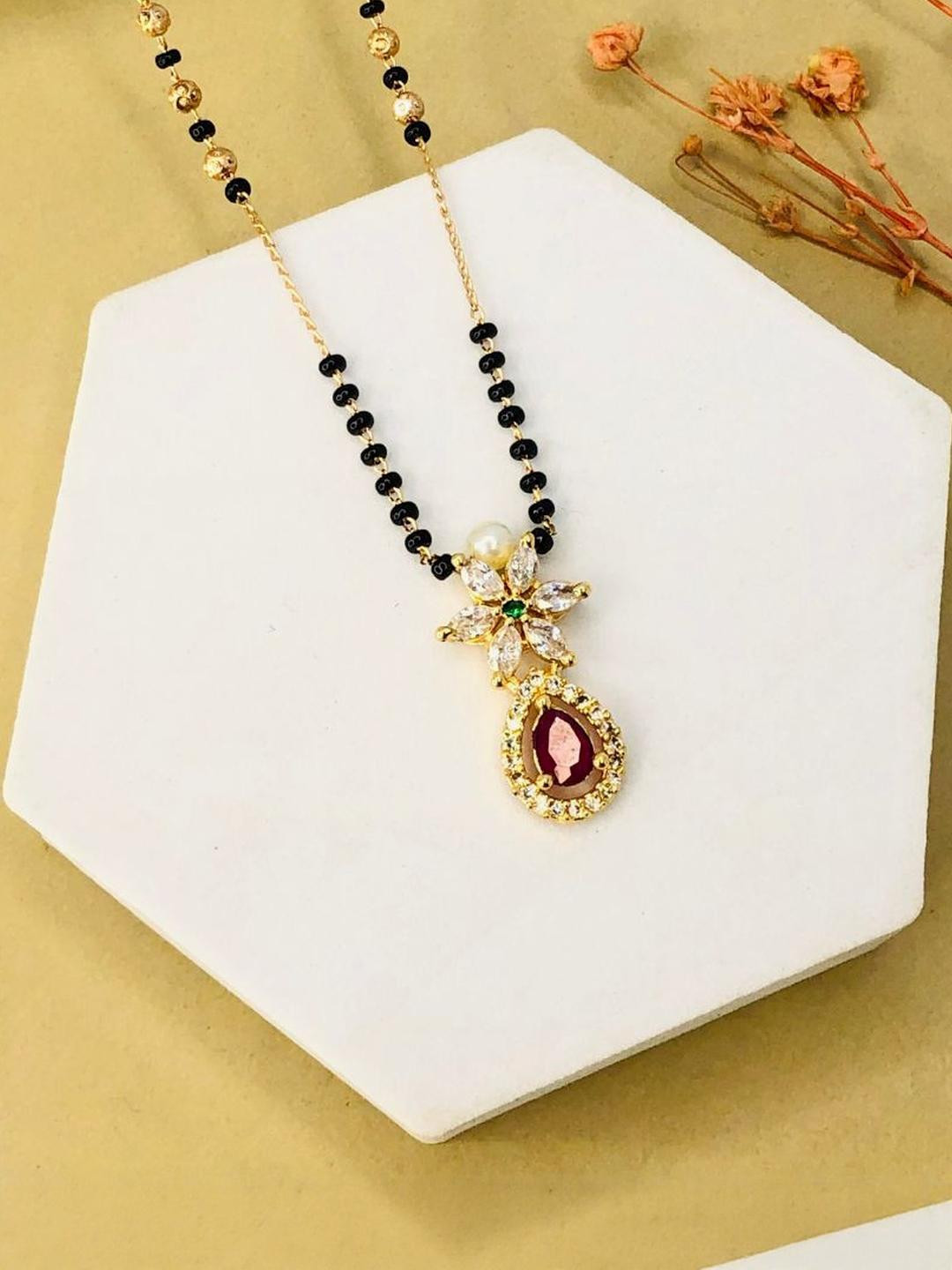 Jewelry Miguel Gold-Plated Zircon Mangalsutra