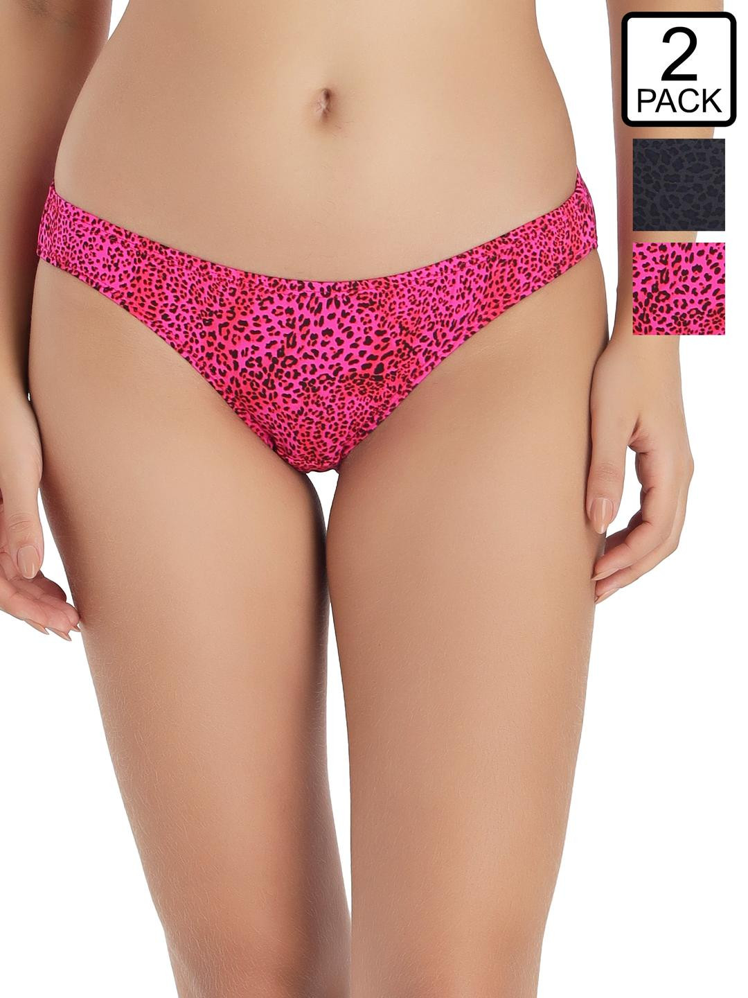 Selfcare Womens Mid Rise Super Soft Nylon Lycra Printed Bikini Brief-SN3785