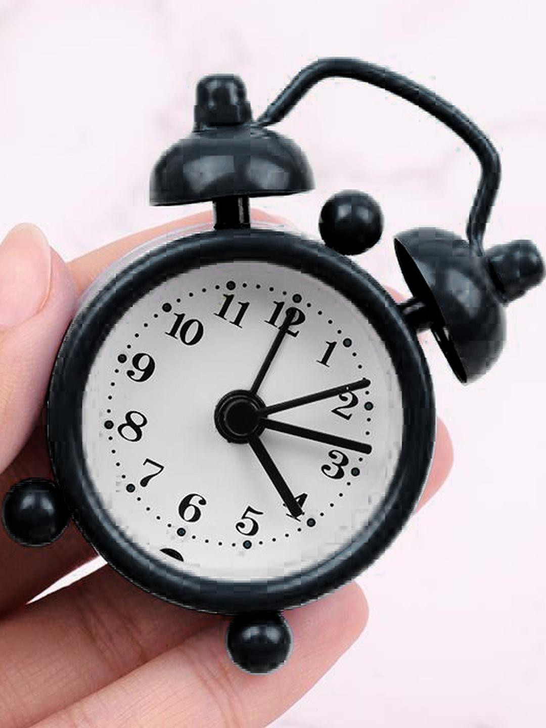 ASIDEA Black Traditional Analogue Alarm Clock