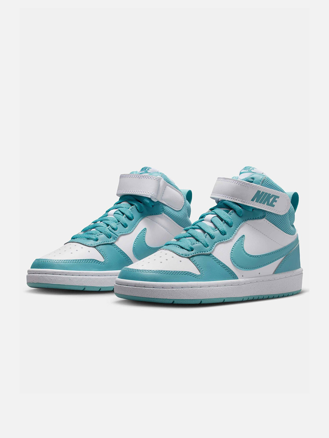 Nike Court Borough Mid 2 Older Kids Colourblocked Leather Velcro Sneaker