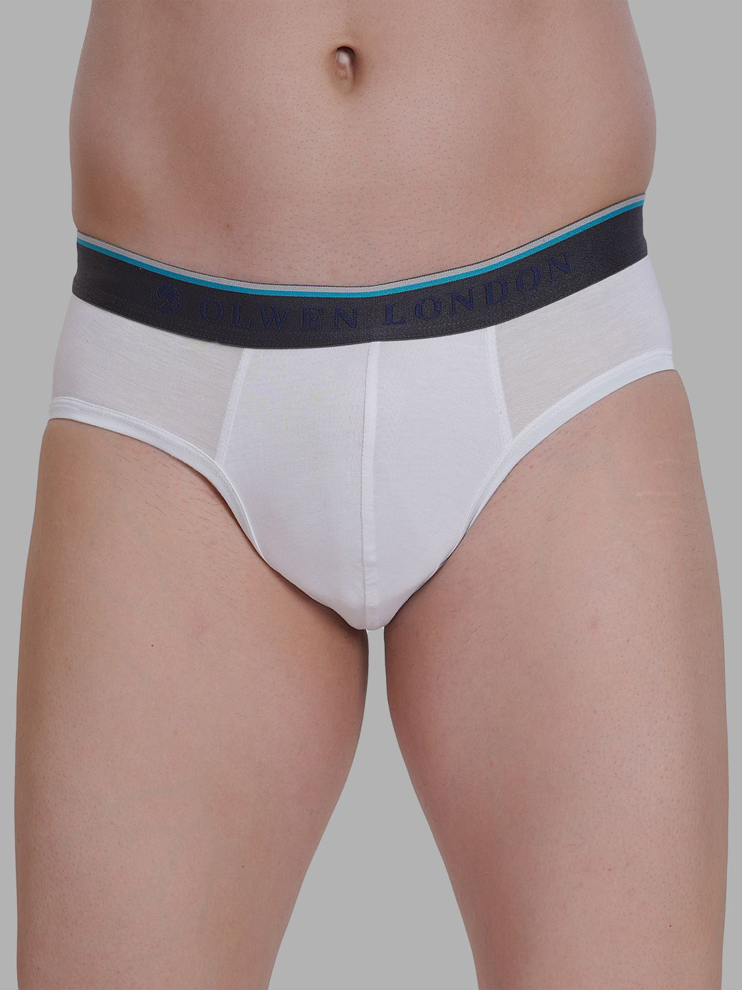 OLWEN Cotton Mid-Rise Basic Brief 2000-BRIEF-PO1-WHITE-S