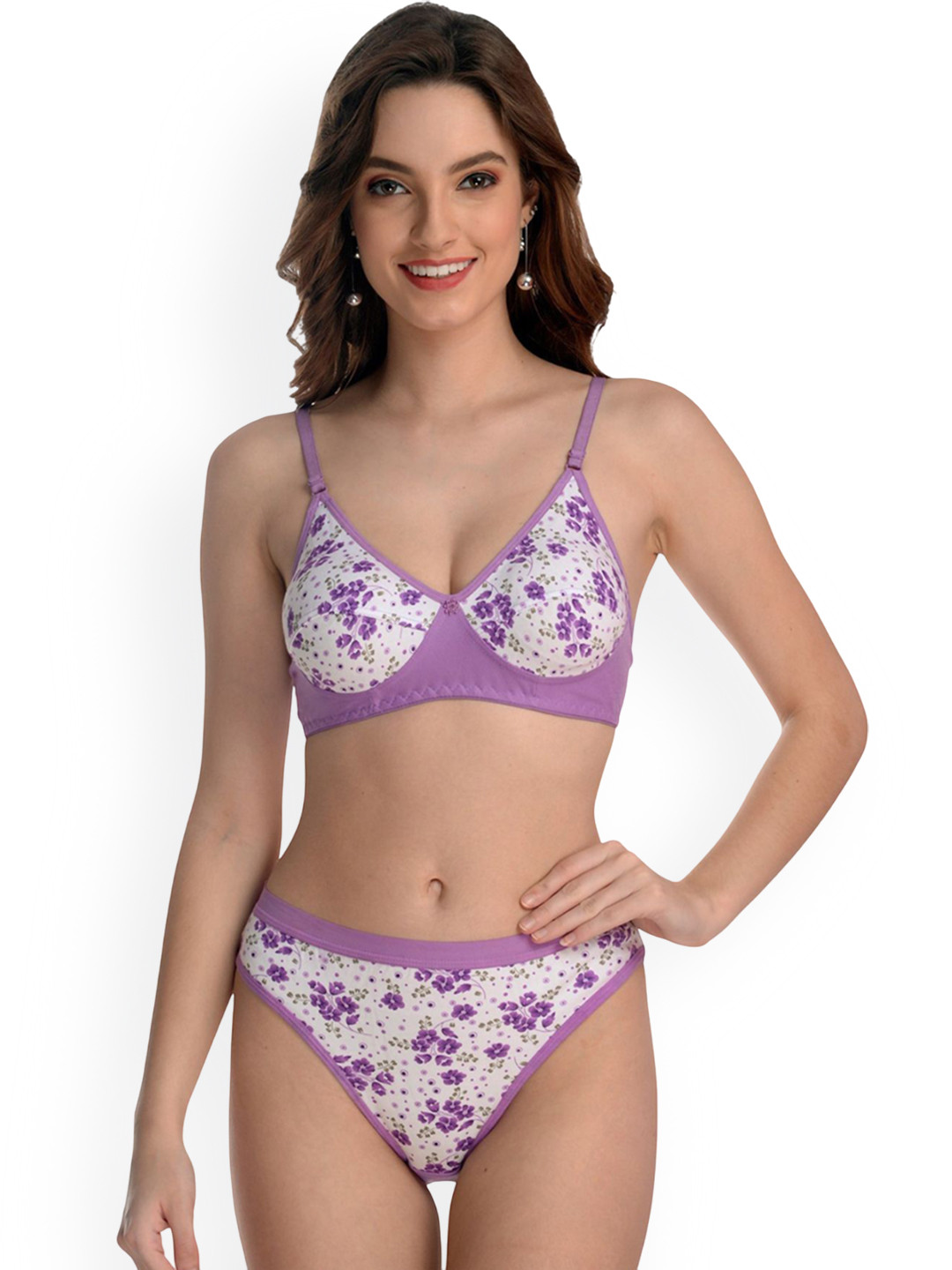 Samvar Printed Lingerie Set  B-Madurika Set_Pu