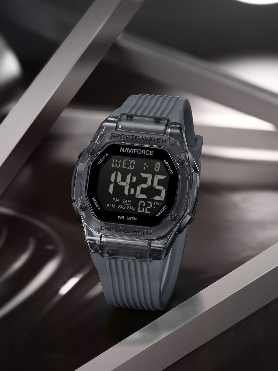 Naviforce Men Printed Dial & Wrap Around Straps Digital Watch NF7113_TGY TGY