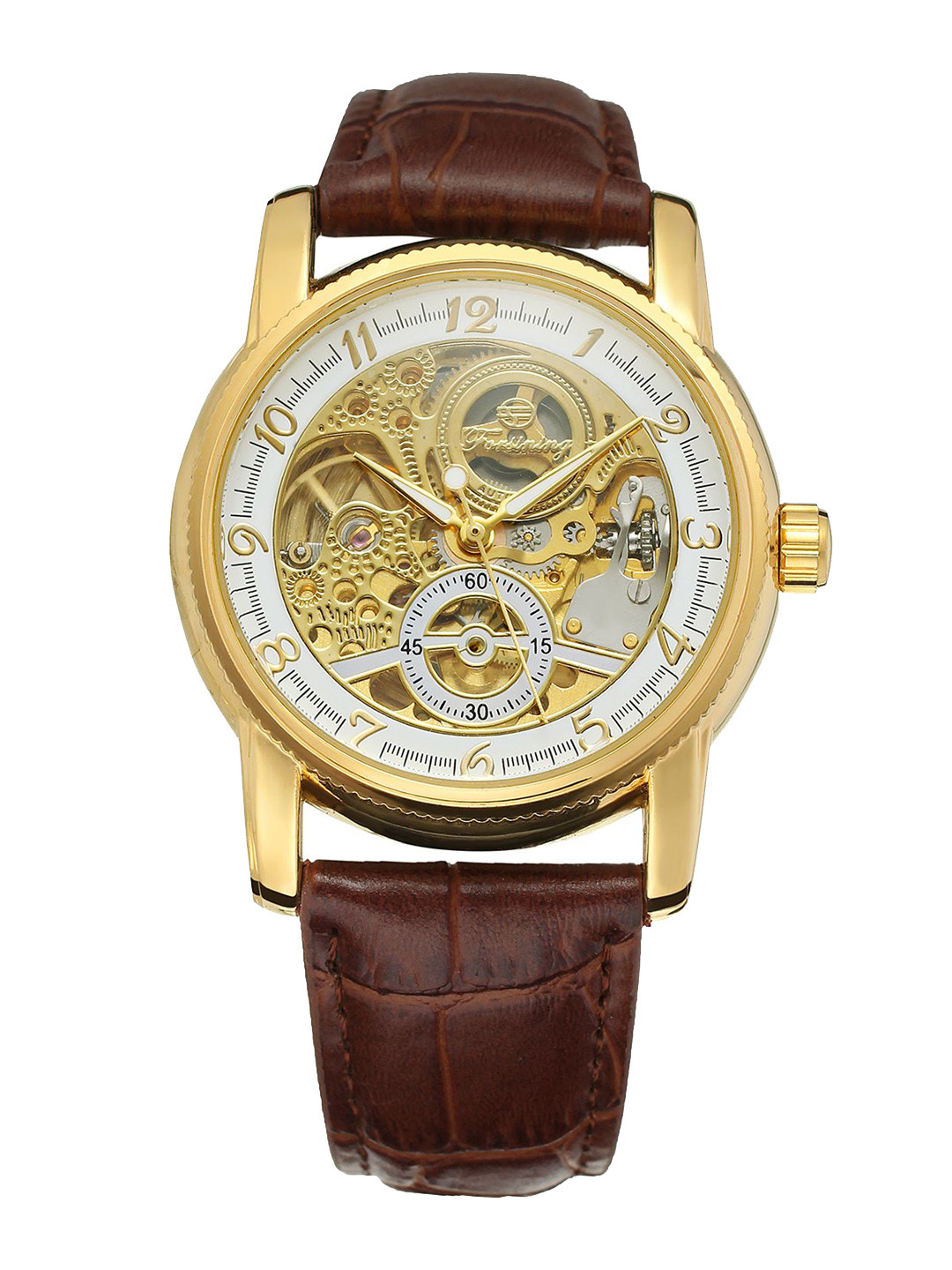 FORSINING Men Skeleton Mechanical Watch Automatic Business Casual Fashion Wristwatch