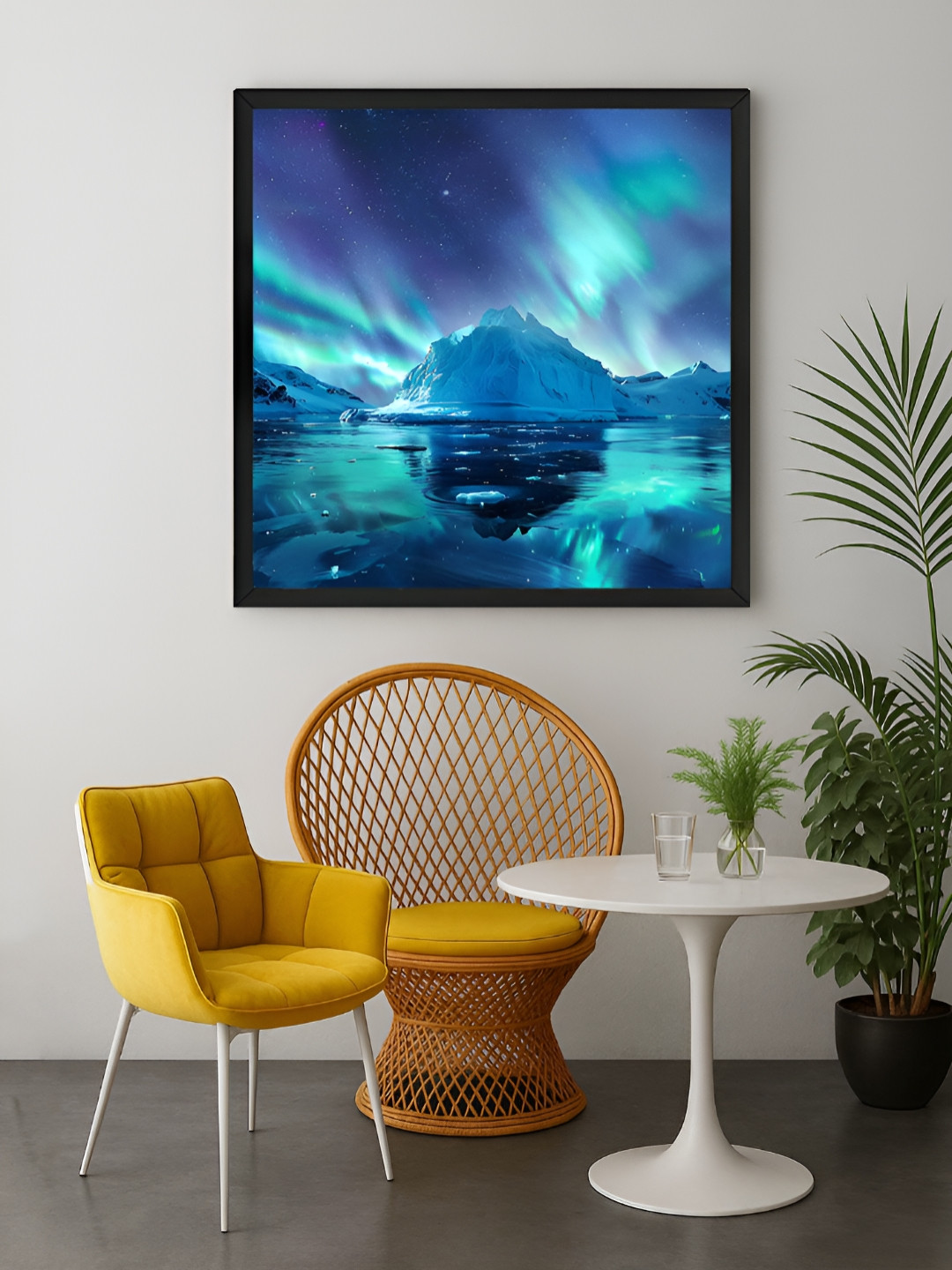 999Store Teal & Blue Celestial Canvas Wall Art