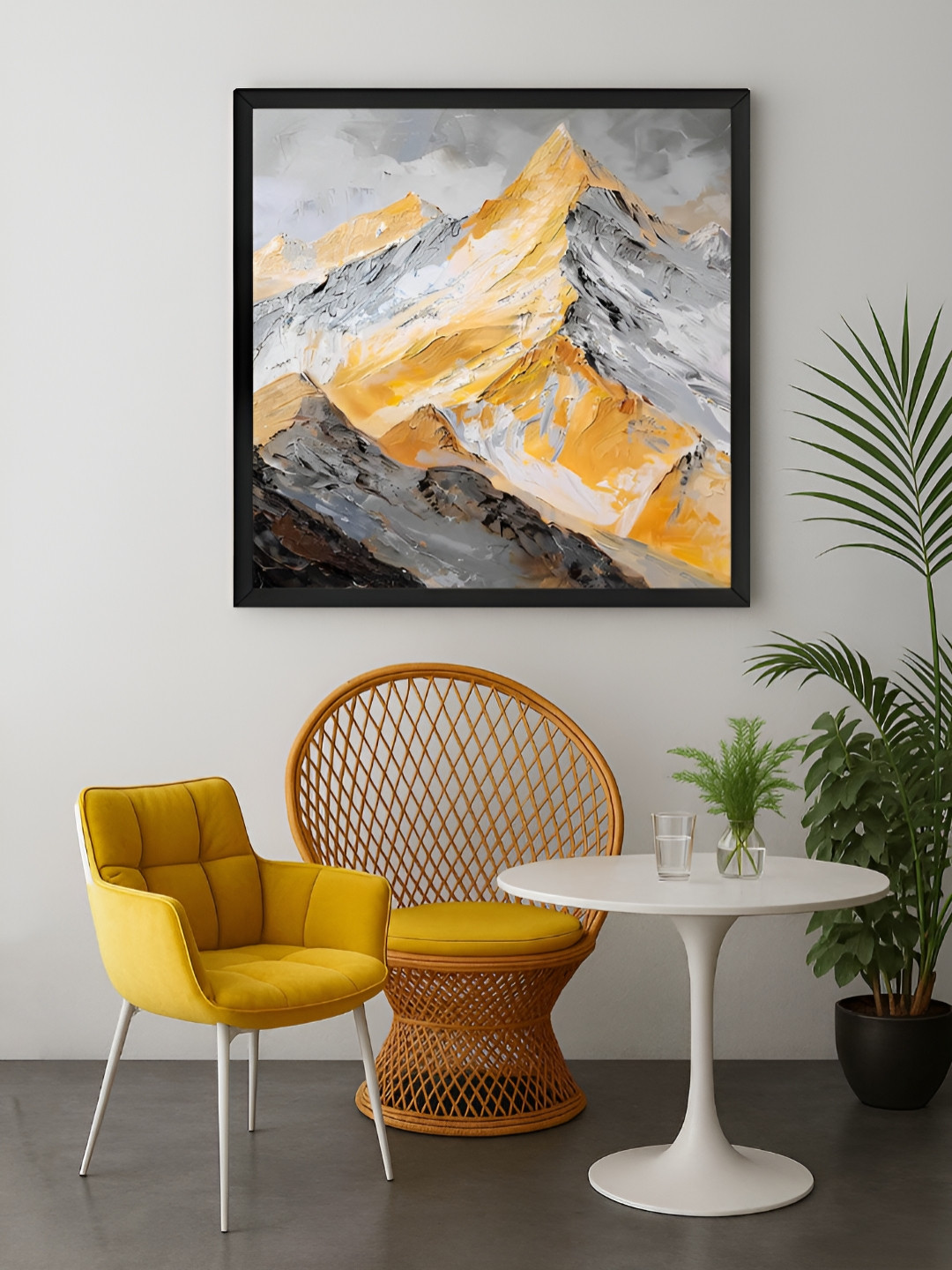 999Store Grey & White Mountain Landscape Canvas Wall Art