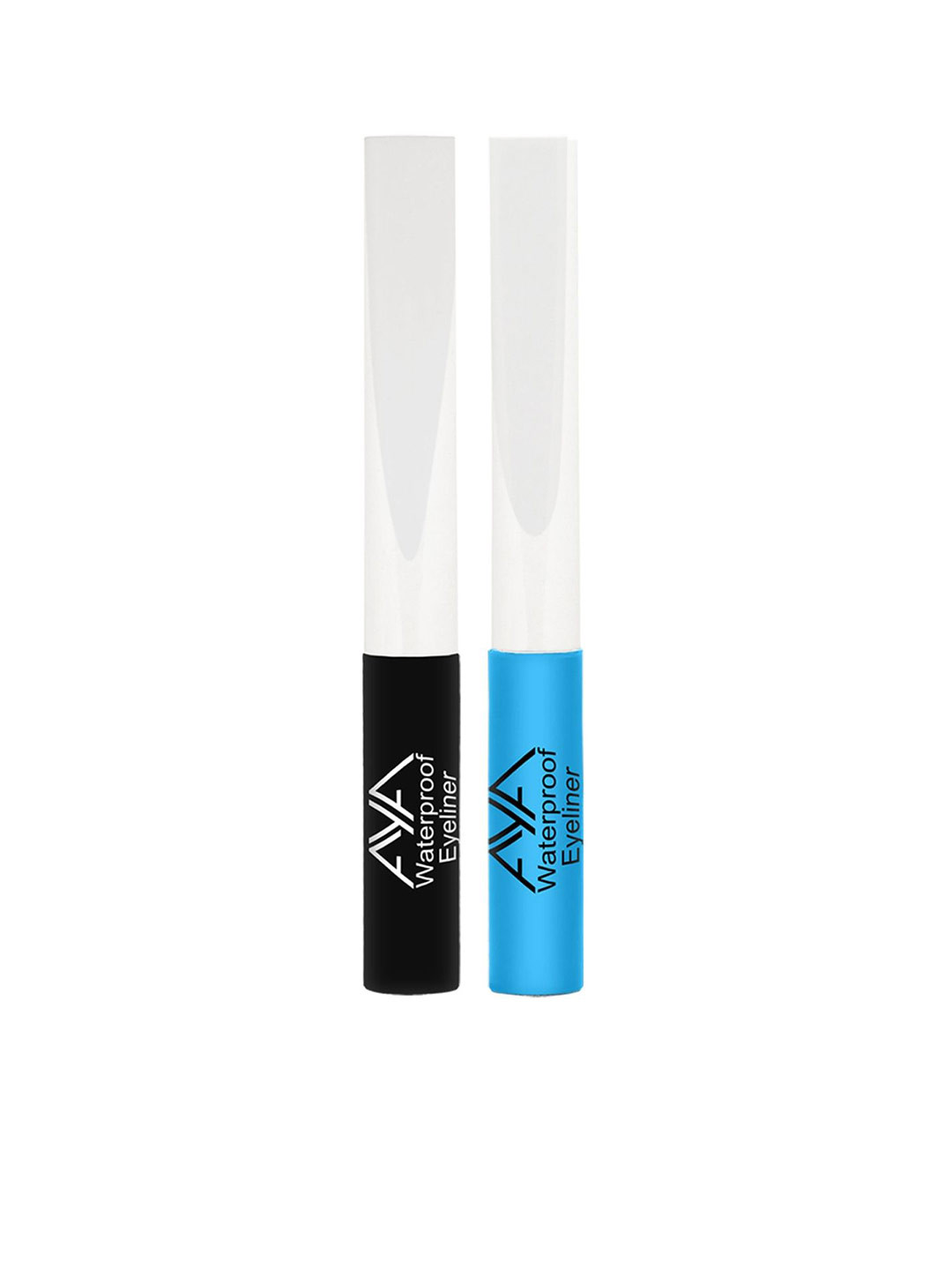 AYA Set Of 2 Long-Lasting Waterproof Liquid Eyeliner - 5ml Each - Kohl Black-Pastel Blue
