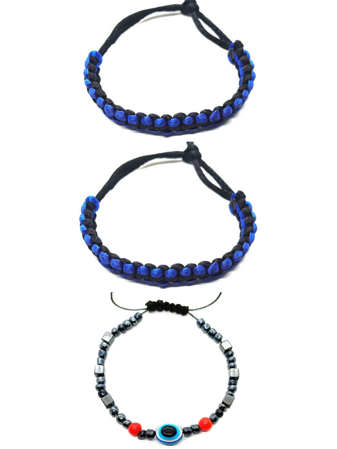 Dynamic Retail Global Men's Blue Black Macrame Bracelet