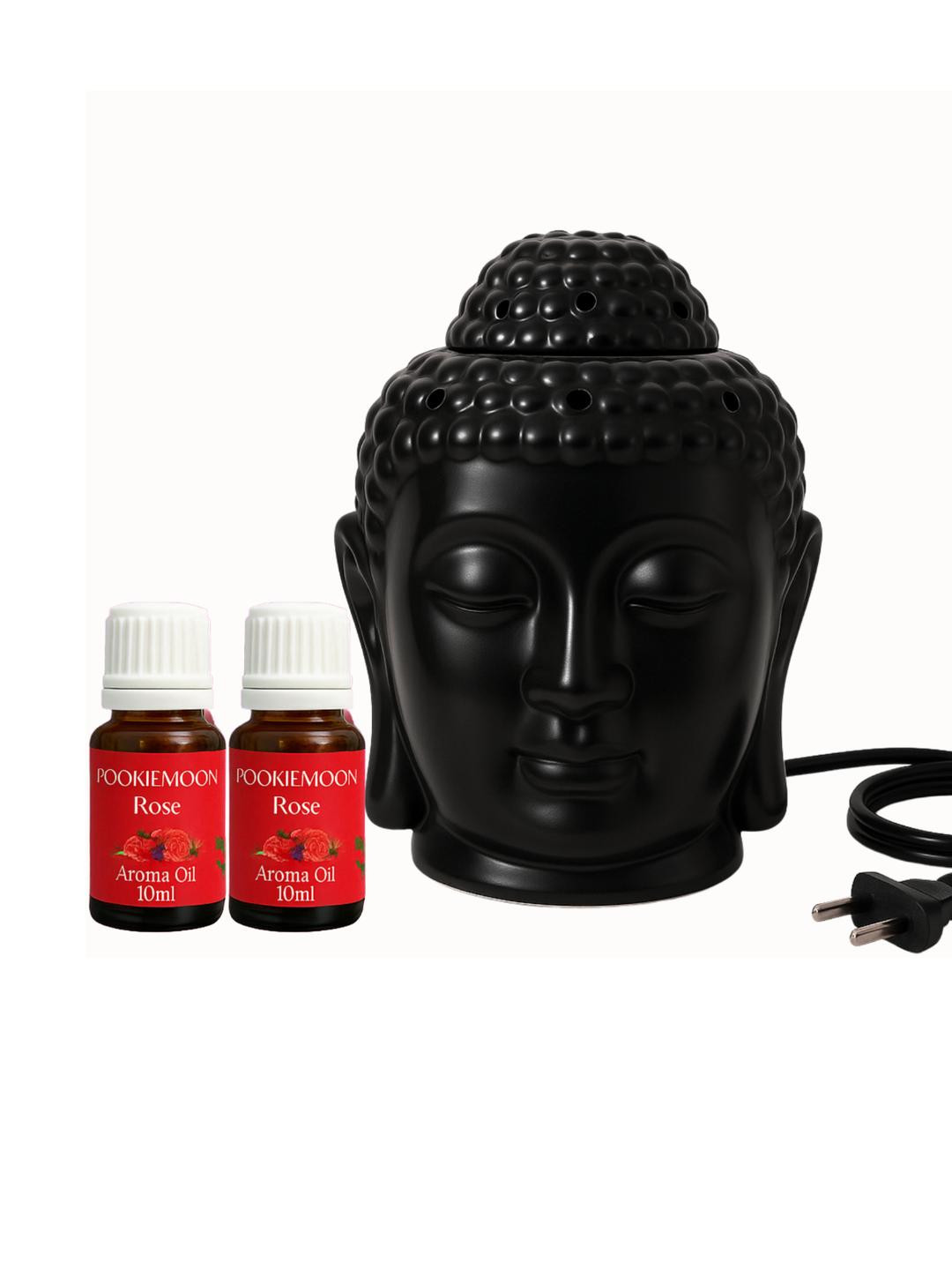 Pookiemoon Buddha Diffuser with 10ml Of 2 Rose Aroma Oils