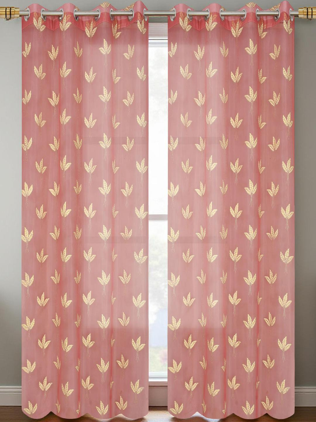 IVAZA Unisex Pink Curtains and Sheers