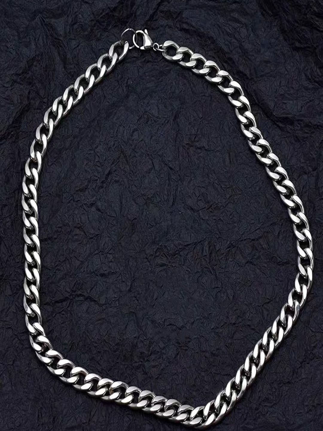 BEYTER Men Stainless Steel Curb Chain Necklace