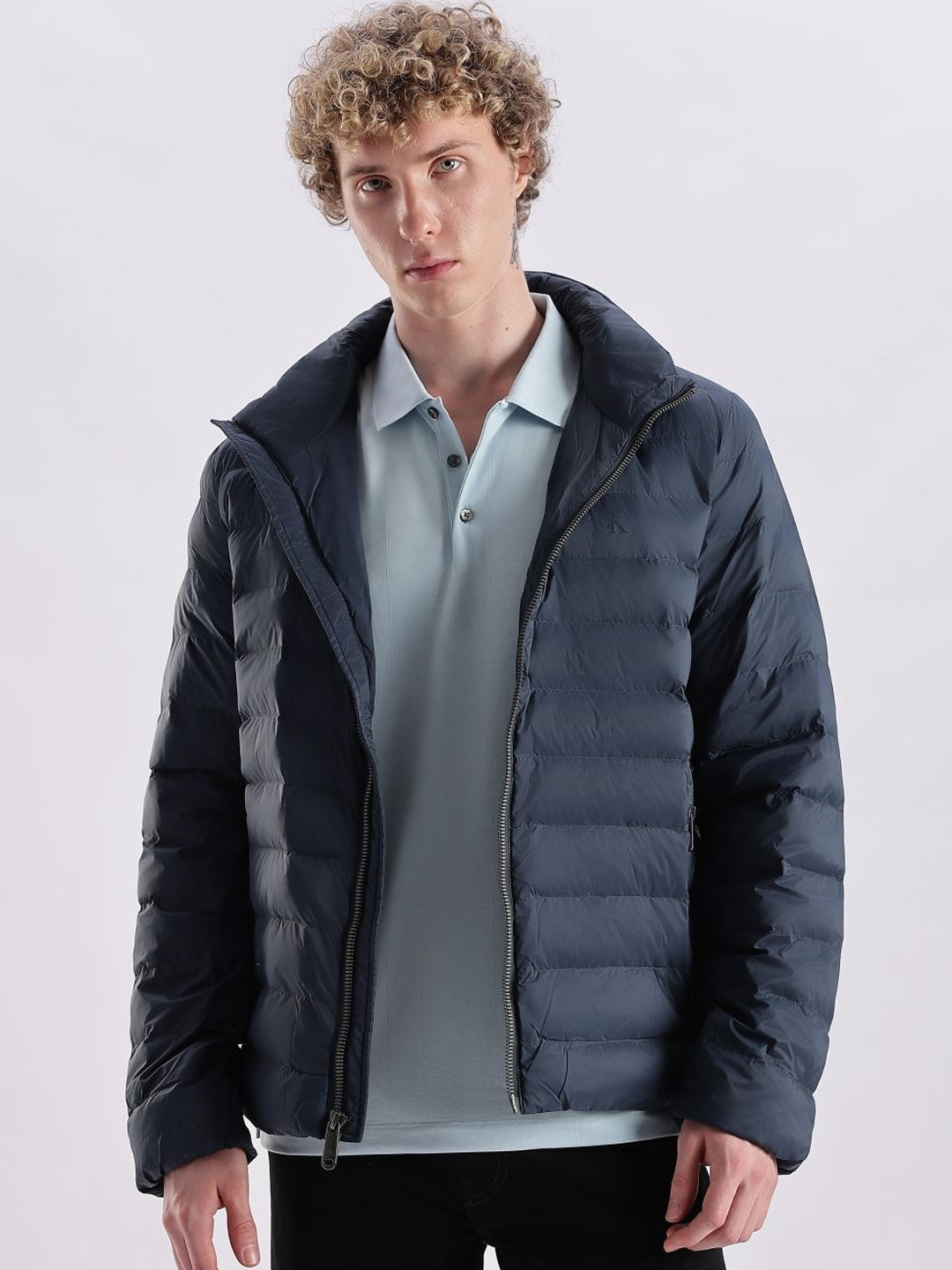 Calvin Klein Jeans Quilted Stand Collar Regular Fit Polyamide Padded Jacket