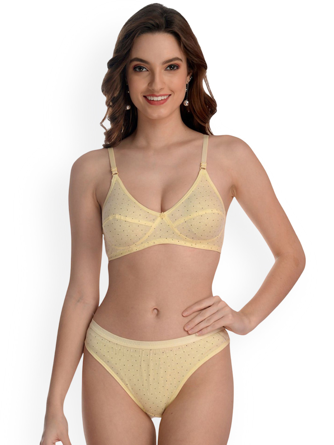 Samvar Printed Non-Padded Lingerie Set B_ZB-Set_Y