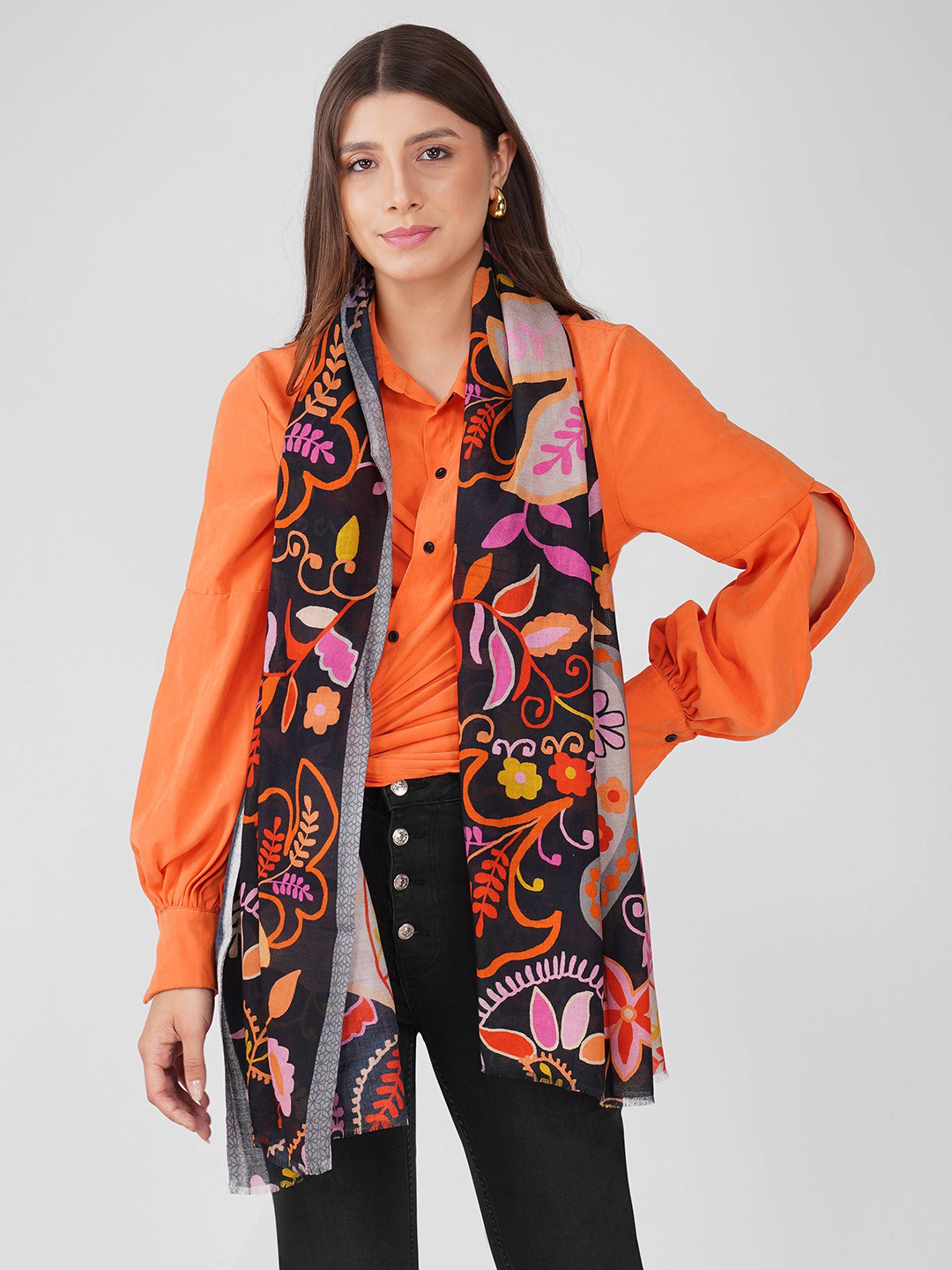all about you Women Floral Printed Modal Stole