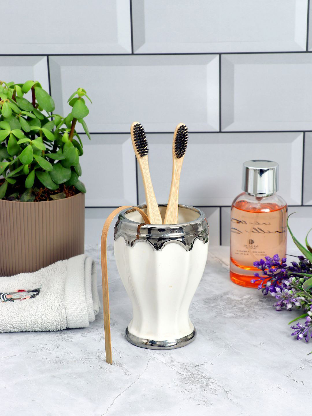 Kind of Earthy Set Of 4 Soft Charcoal Bristles Toothbrush