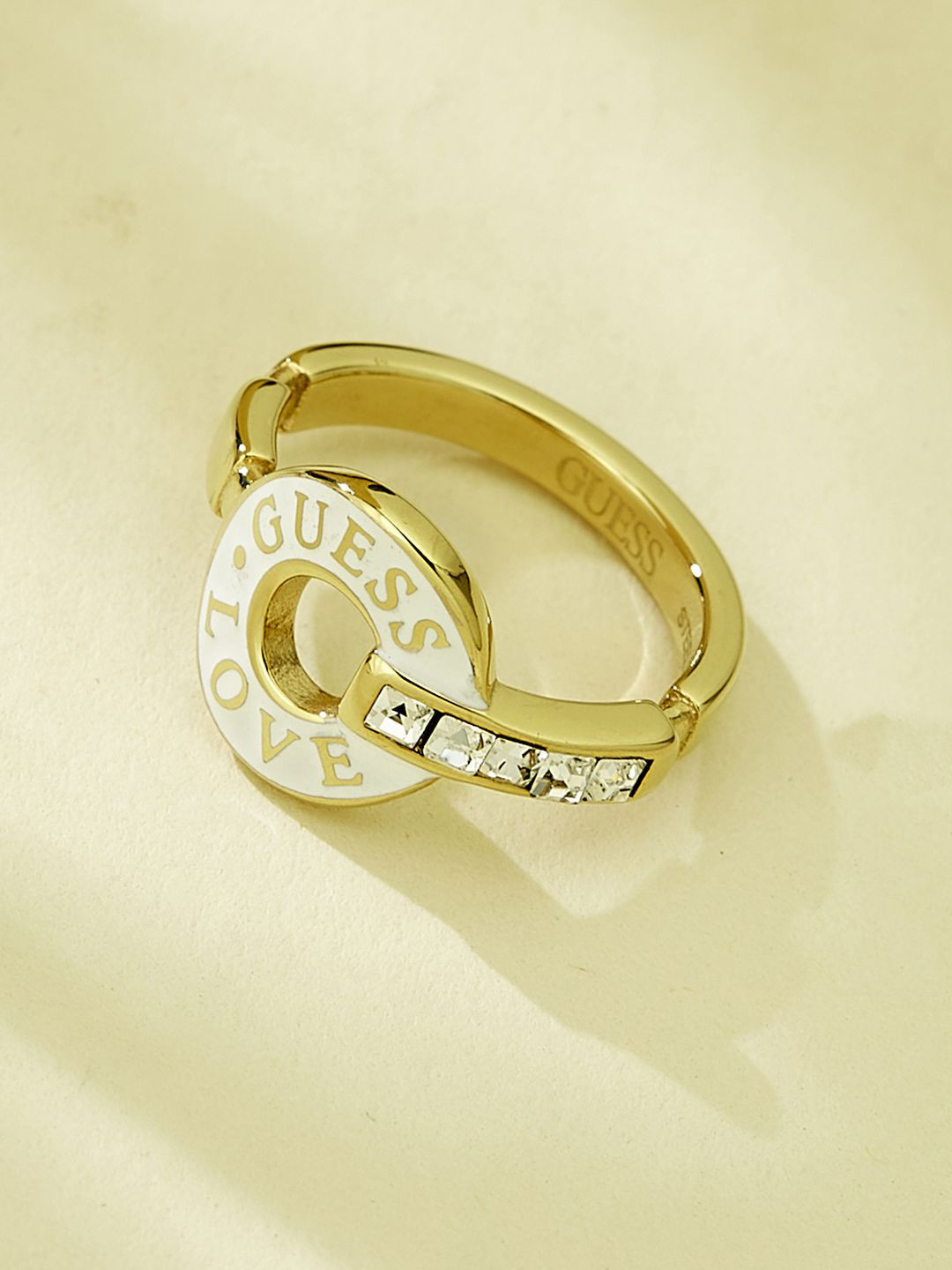 GUESS Women Gold-Plated Stainless Steel Ring