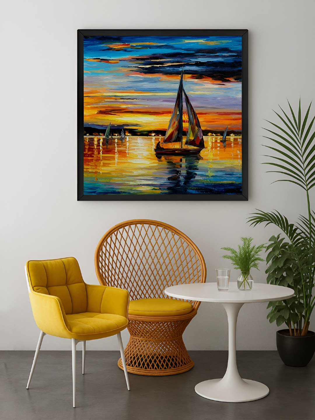 999Store Green & Blue Nautical Canvas Wall Art