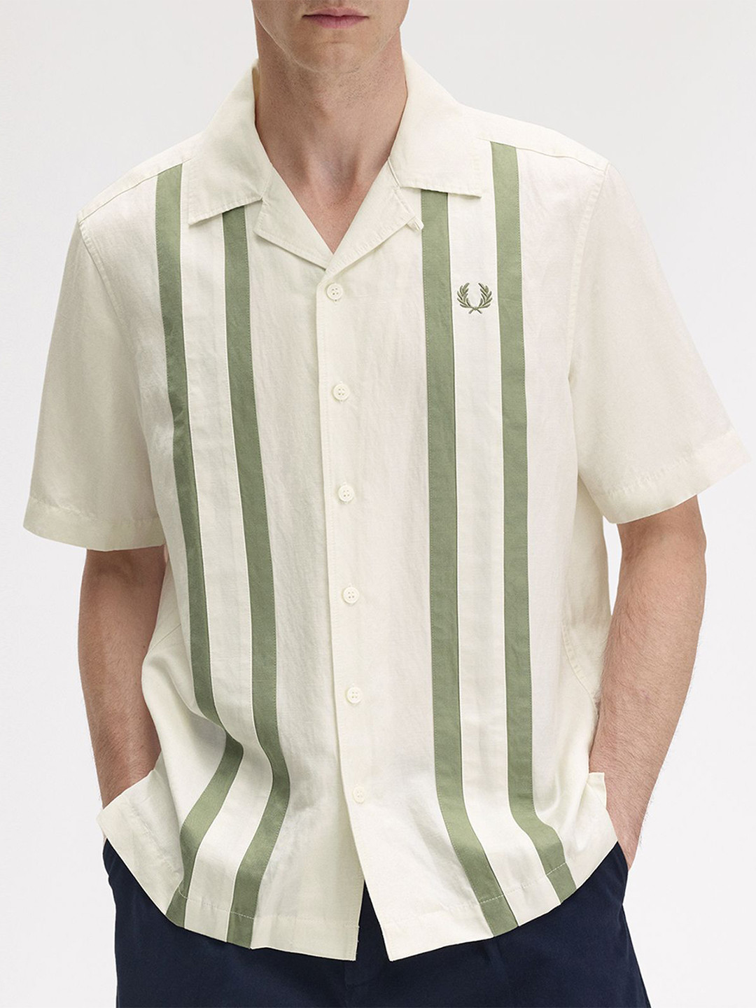 Fred Perry Men Striped Casual Shirt