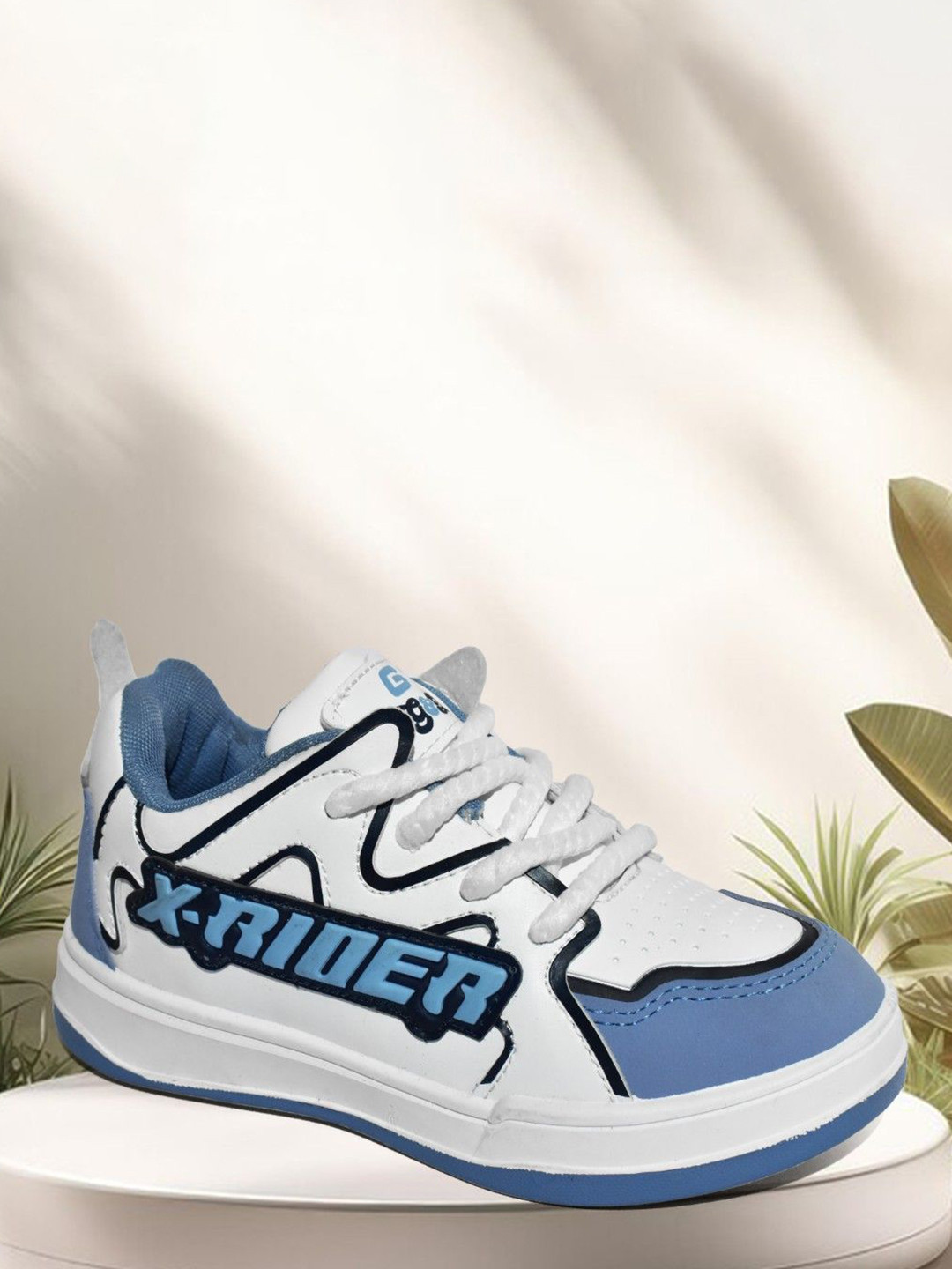 G&D X-Ride Kids Textured Round Toe Lace Ups Sneakers