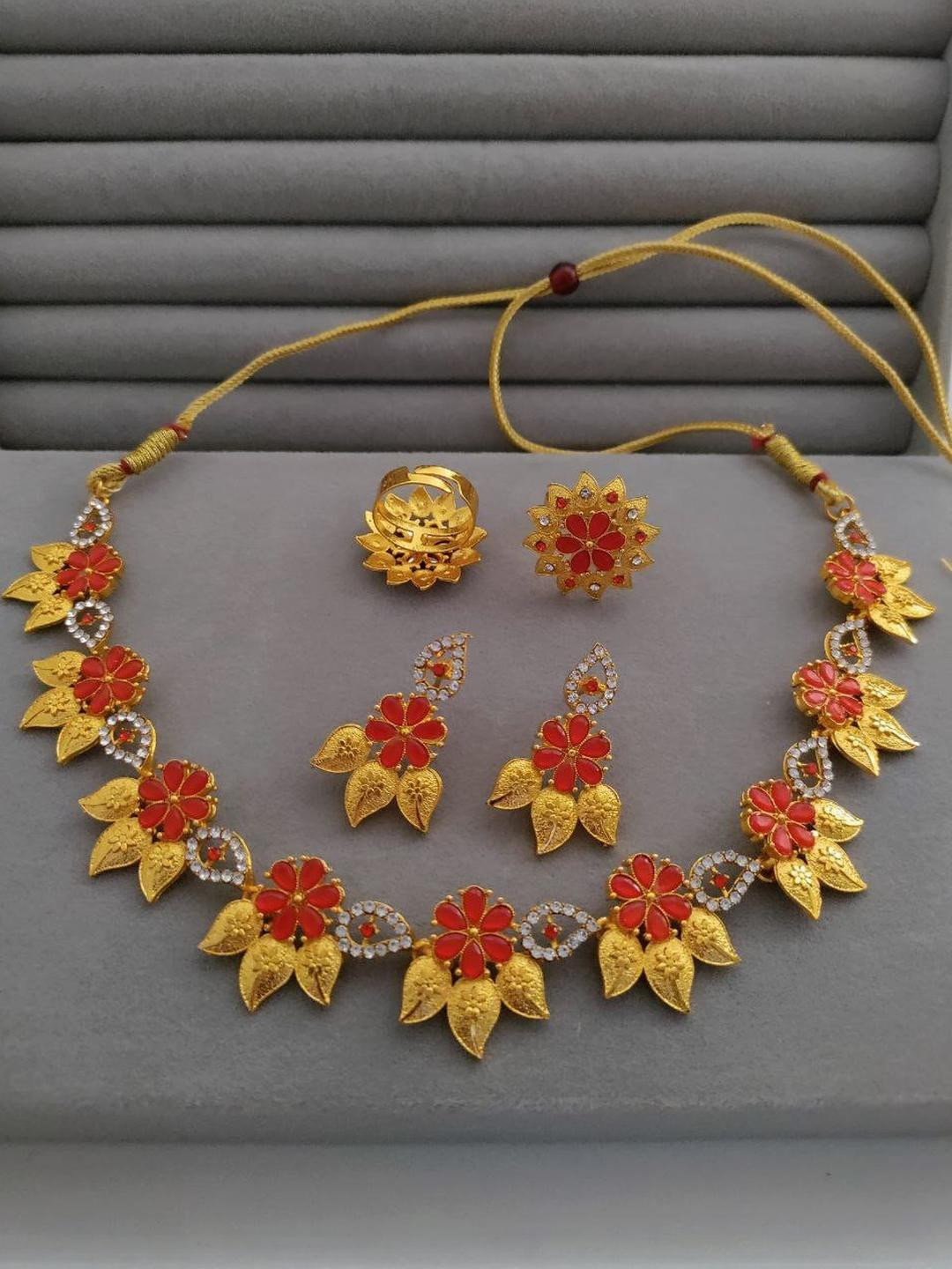 niva fashion Women Red Necklace and Chains