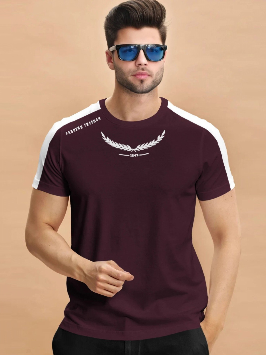 TRIPR Graphic Printed Raglan Sleeves T-shirt