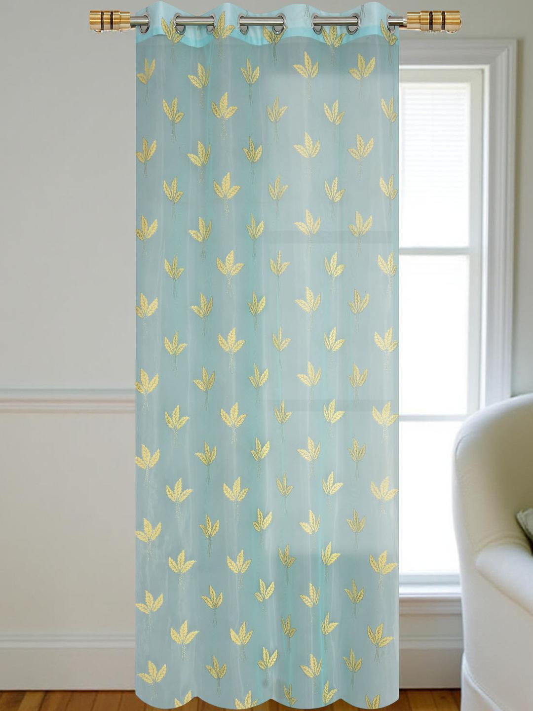 IVAZA Unisex Turquoise Blue Curtains and Sheers
