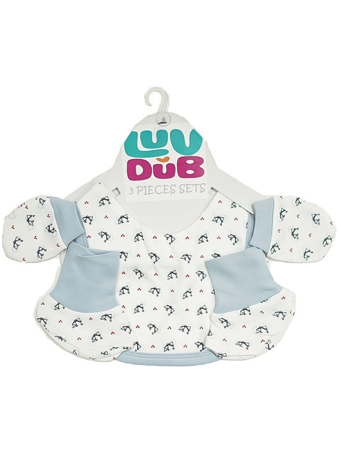 LUV-DUB Kids Bib With Mittens & Booties