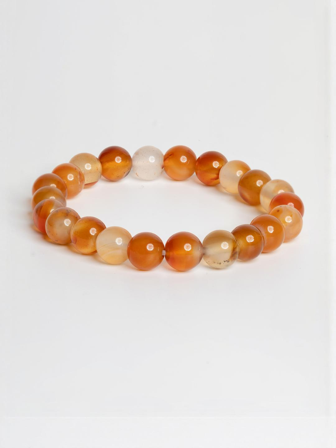 Look and Adorn Natural Carnelian Bracelet