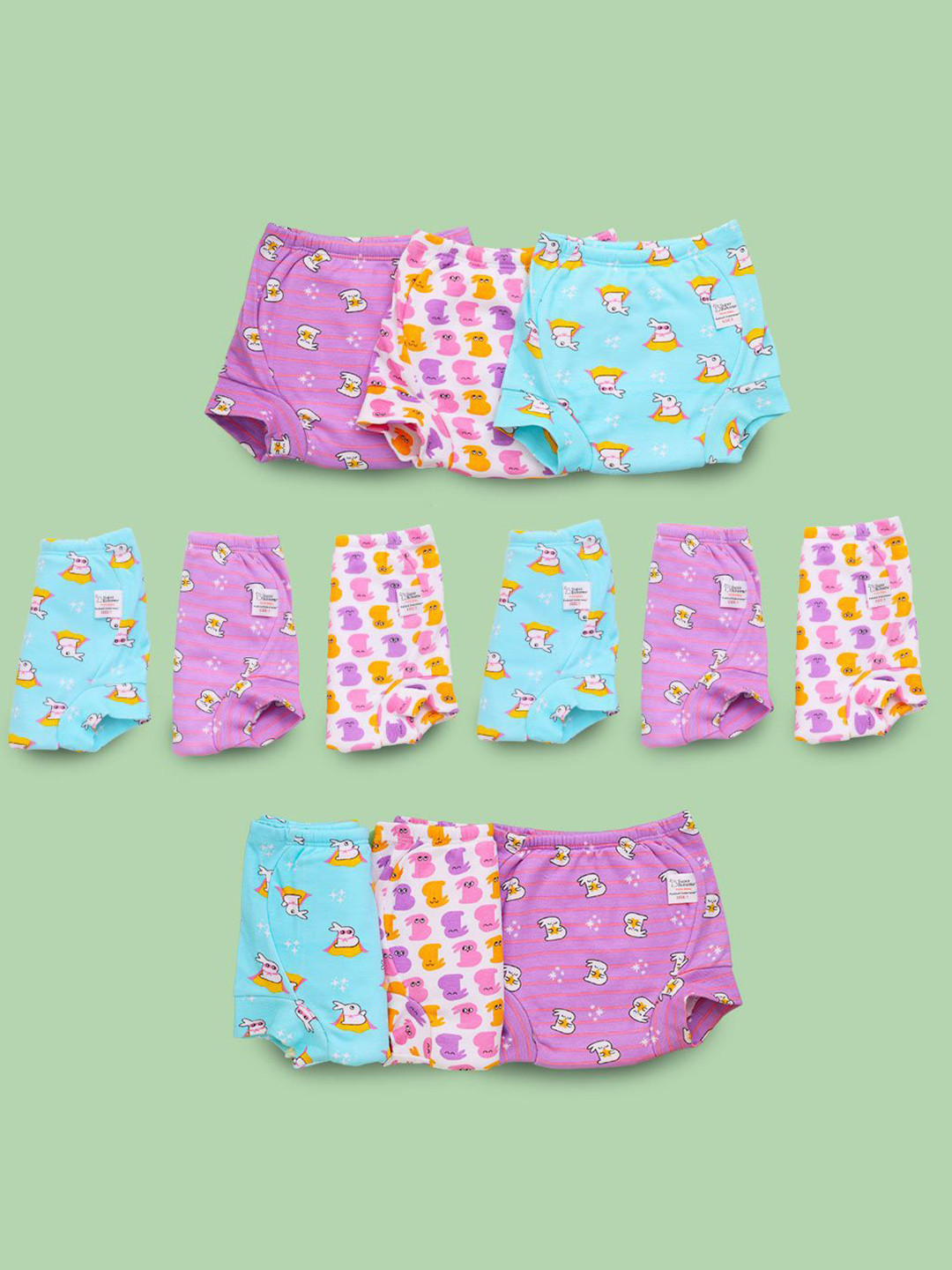 SuperBottoms Set Of 12 Padded Underwear For Potty Training & Mess-Free Diaper