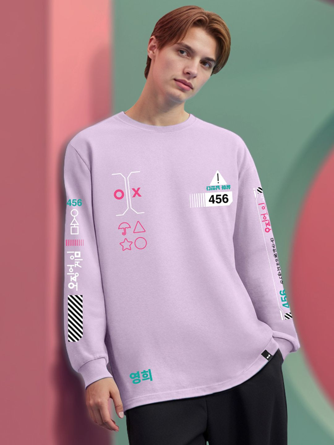 Bewakoof Official Squid Game Merchandise Men's Hide and Seek Printed Oversized T-shirt