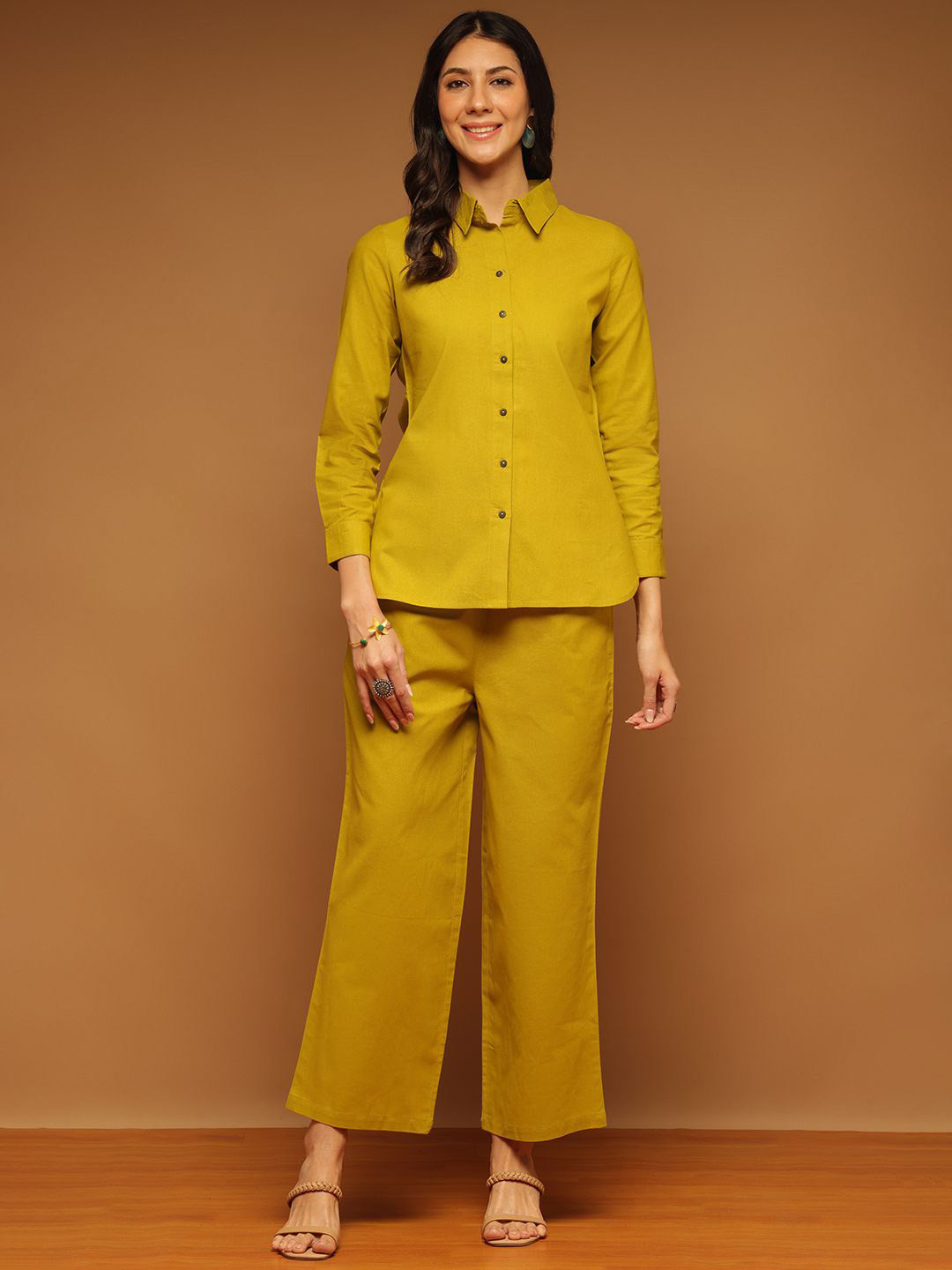 Anouk Cotton Shirt With Palazzos