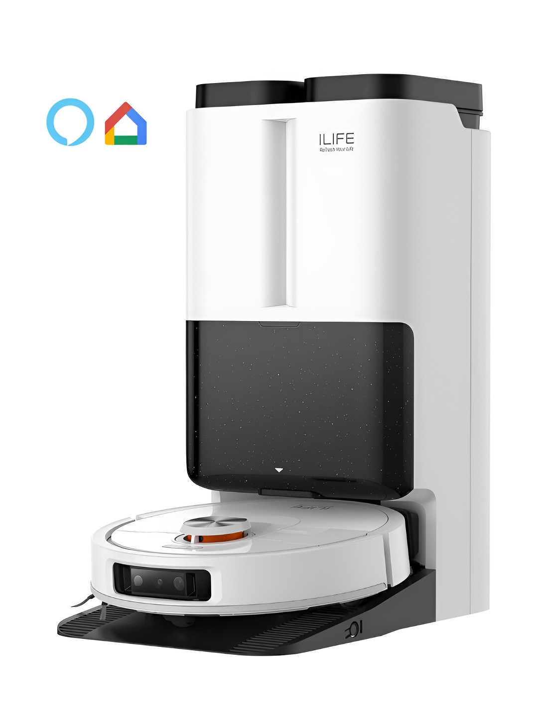 ILIFE White T60s AI + LiDAR Robotic Vacuum Cleaner With Self-Sufficient Smart Station