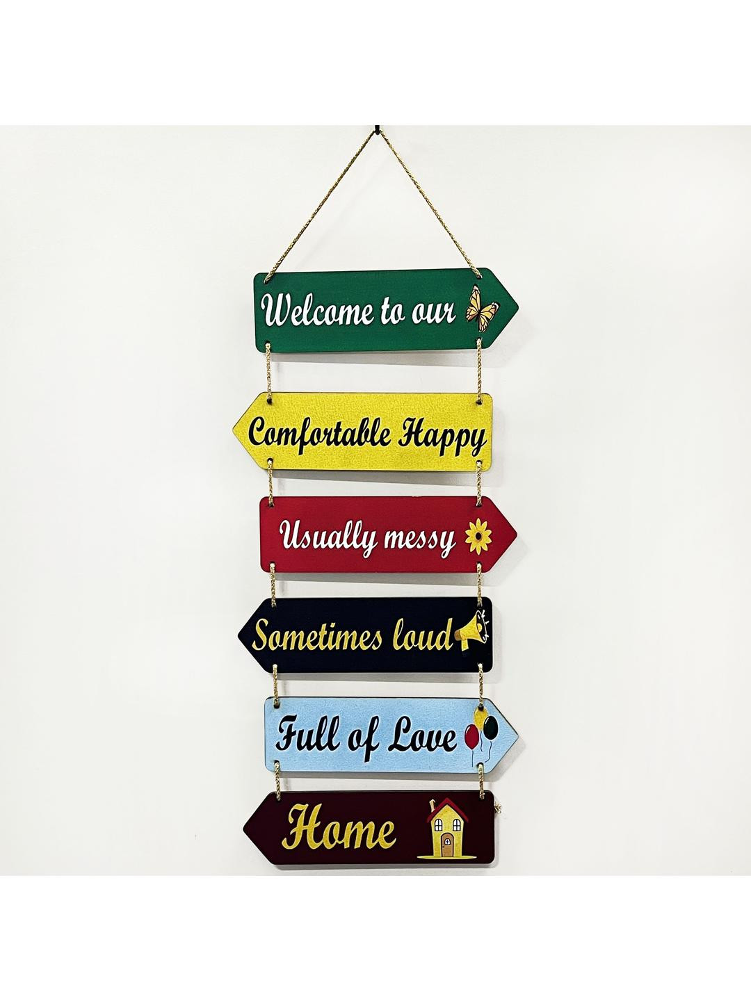 DIWAM HANDICRAFTS Welcome Home Printed Wall Hanging