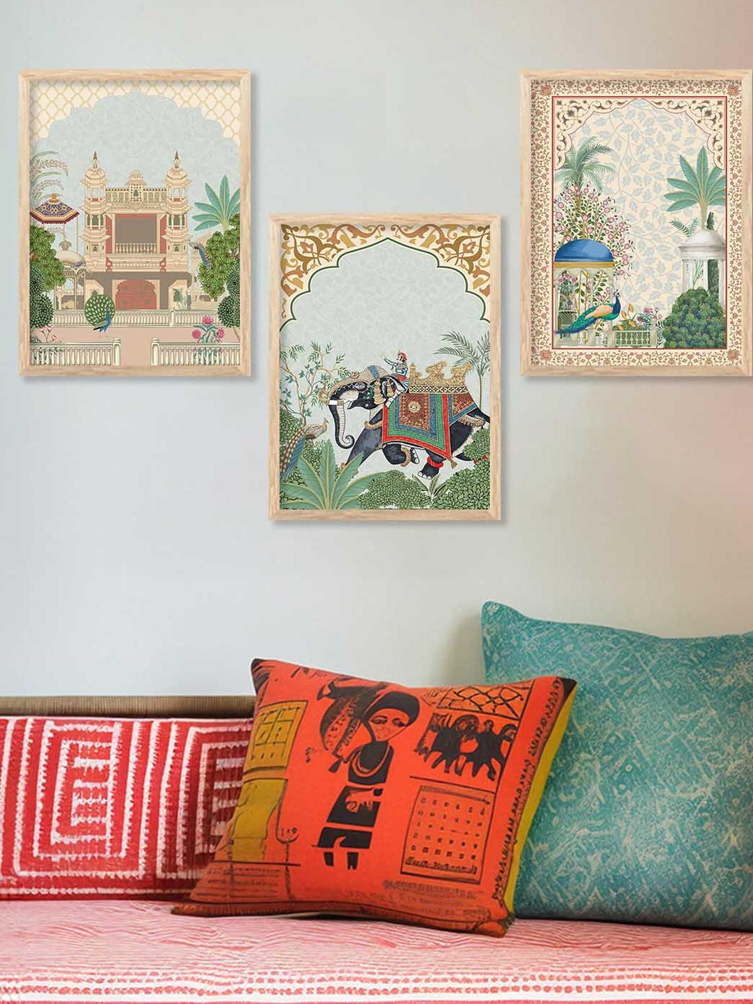WALLLANE 3 Piece Framed Religious Theme Home Decor Wall Art