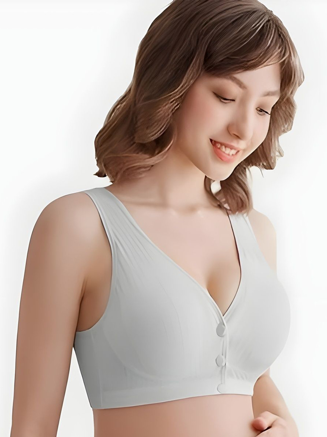 WAVE FASHION Medium Coverage Lightly Padded Maternity Cotton Bra