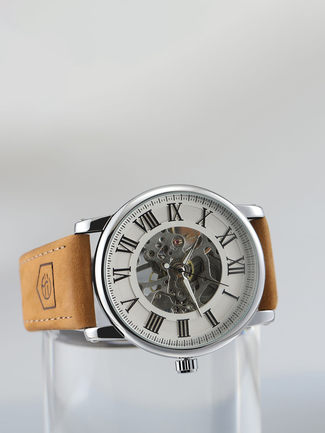 FORSINING Leather Strap Analogue Men's Watch