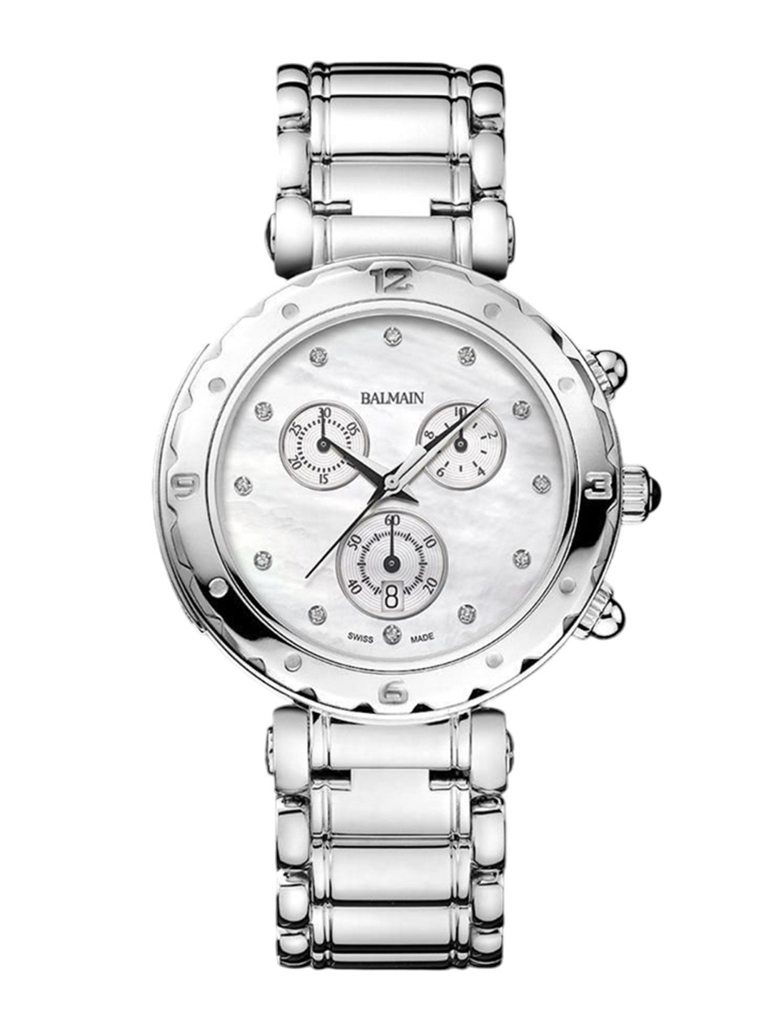 Balmain Women Patterned Dial & Stainless Steel Bracelet Style Straps Analogue Watch