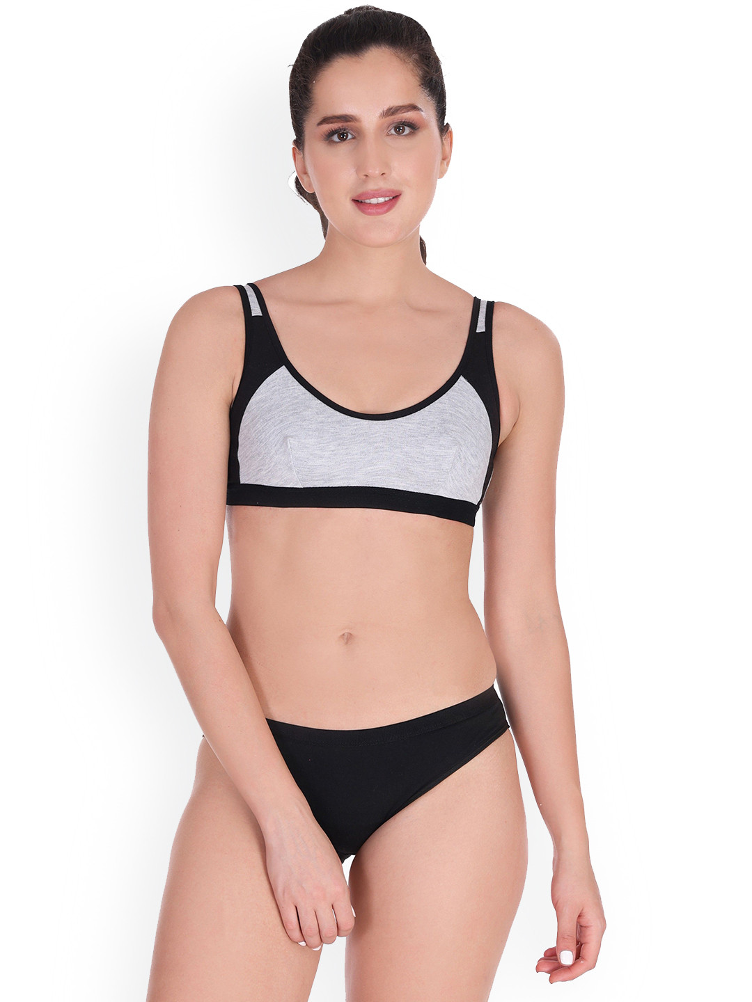 Samvar Colorblocked Cotton Non Padded Lingerie Sets SNYC-Set_Bl