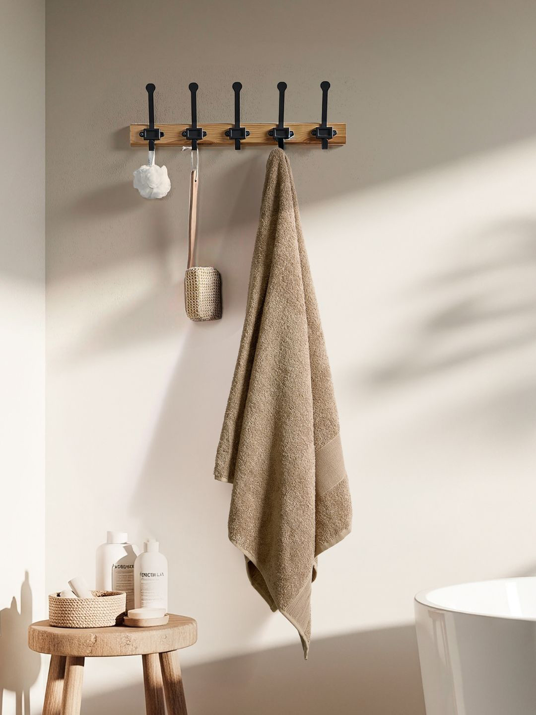 haus & kinder Harmony Combed Blue & Taupe 2 Pieces Pure Cotton 500 GSM Towel Set