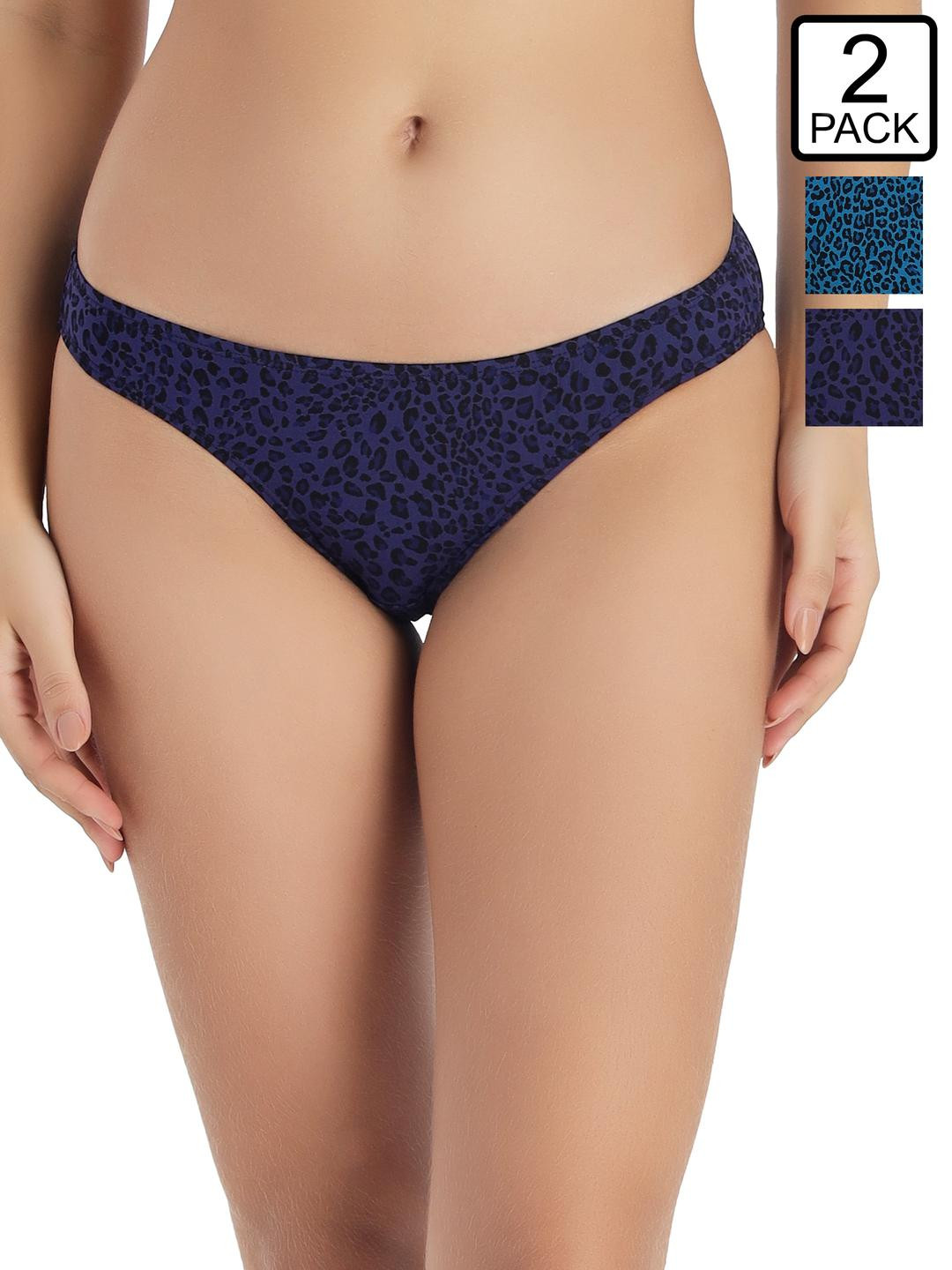 Selfcare Womens Mid Rise Super Soft Nylon Lycra Printed Bikini Brief-SN3789