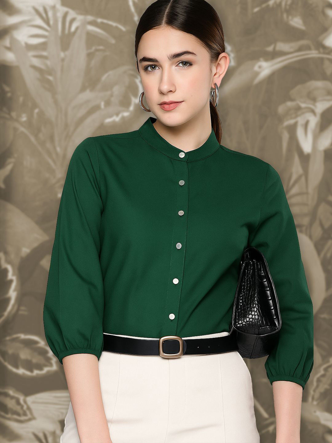 Unicus Apparel Mandarin Collar Puff Sleeves Standard Shirt