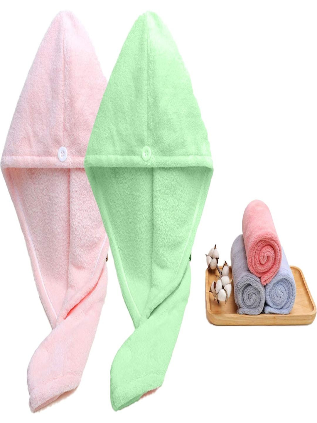 VYAKOM Pack Of 2 Pink & Green 1 500 GSM Bath Towel