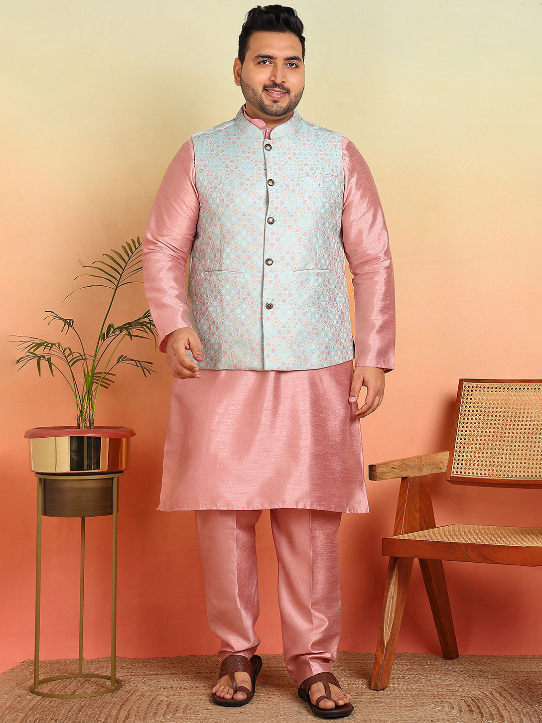 Sztori Woven Design Nehru Jacket