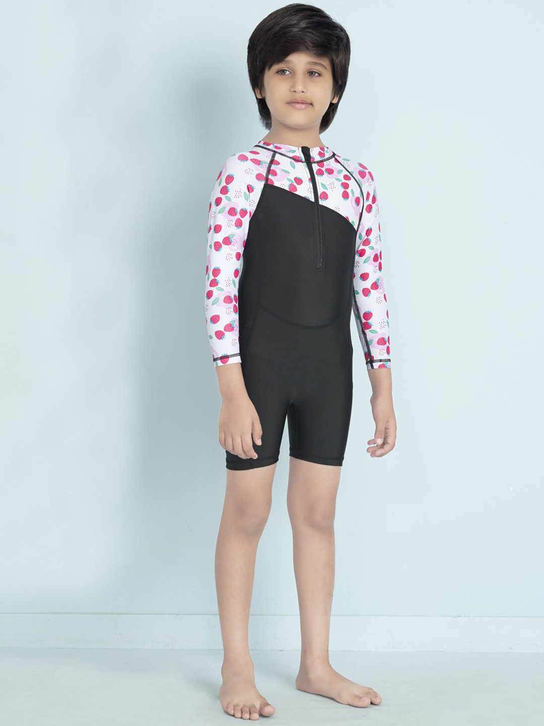 BAESD Boys Strawberry Printed Swim Suit With Goggles