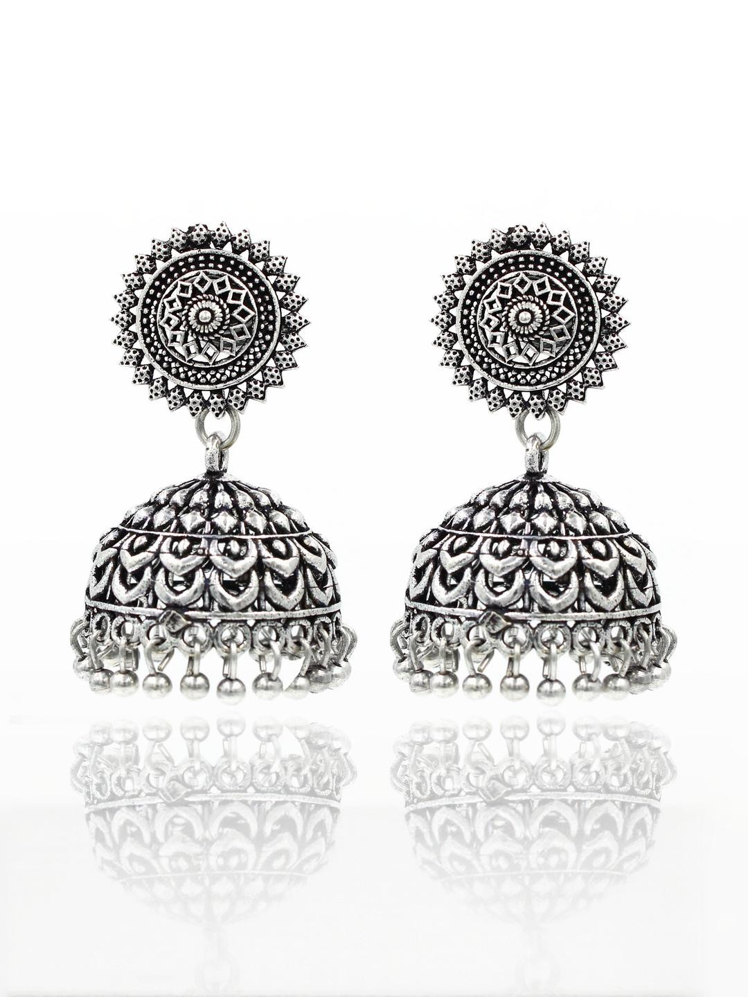Gurjari Jewellers Handmade Silver Plated Jhumka