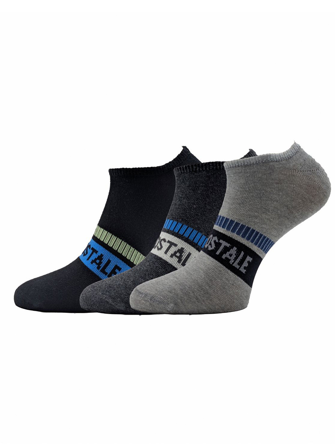 Aeropostale Men Pack Of 3 Flat Knit No Show Socks