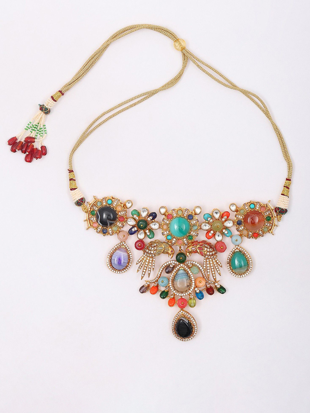 Exotic India Stone-Studded Jewellery Set